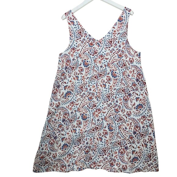 Linen-Blend Printed Swing Dress size medium RETIMANS - Picture 5 of 13